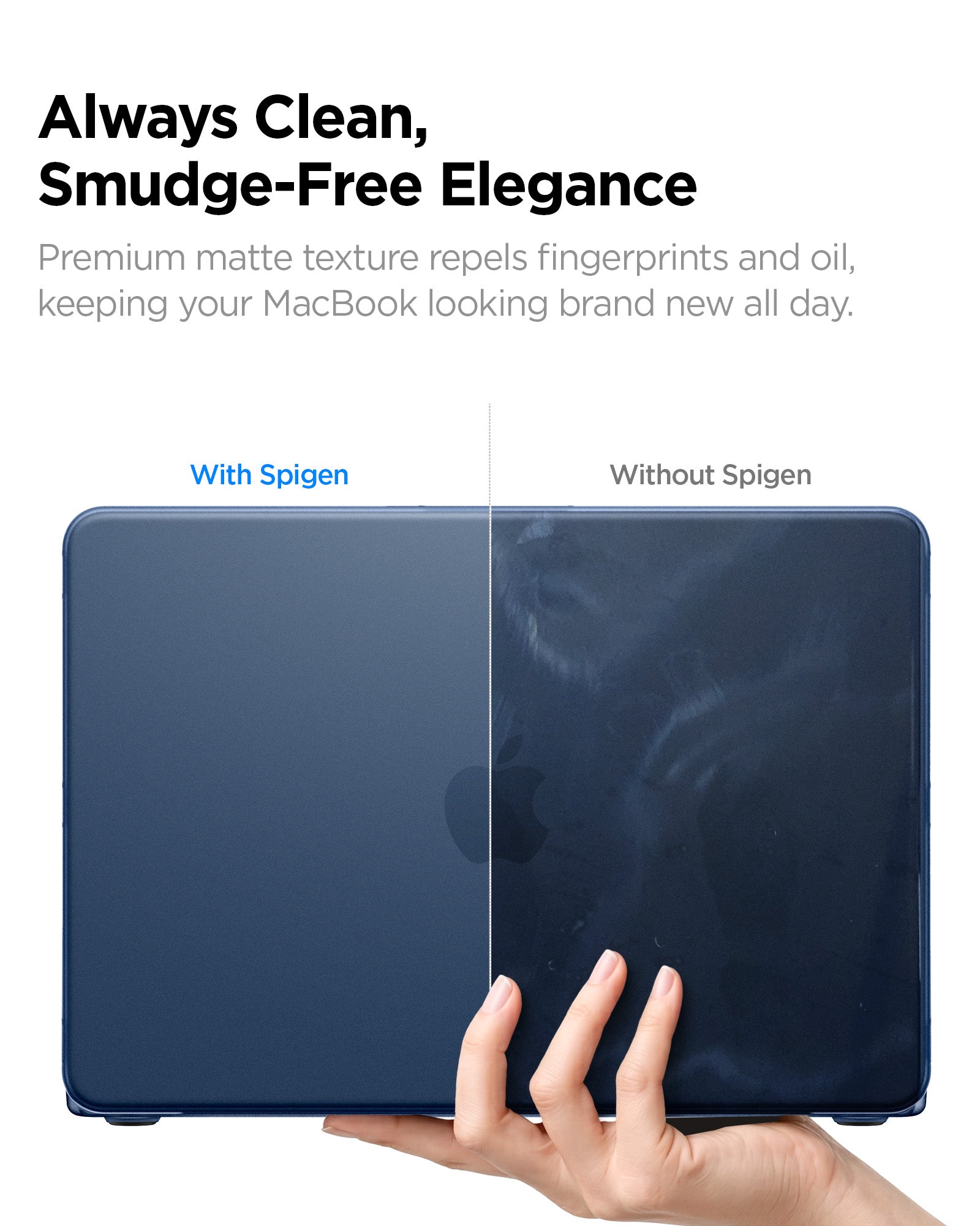 Spigen Air Skin Frost Indigo matte smudge-resistant finish for MacBook Neo 13-inch