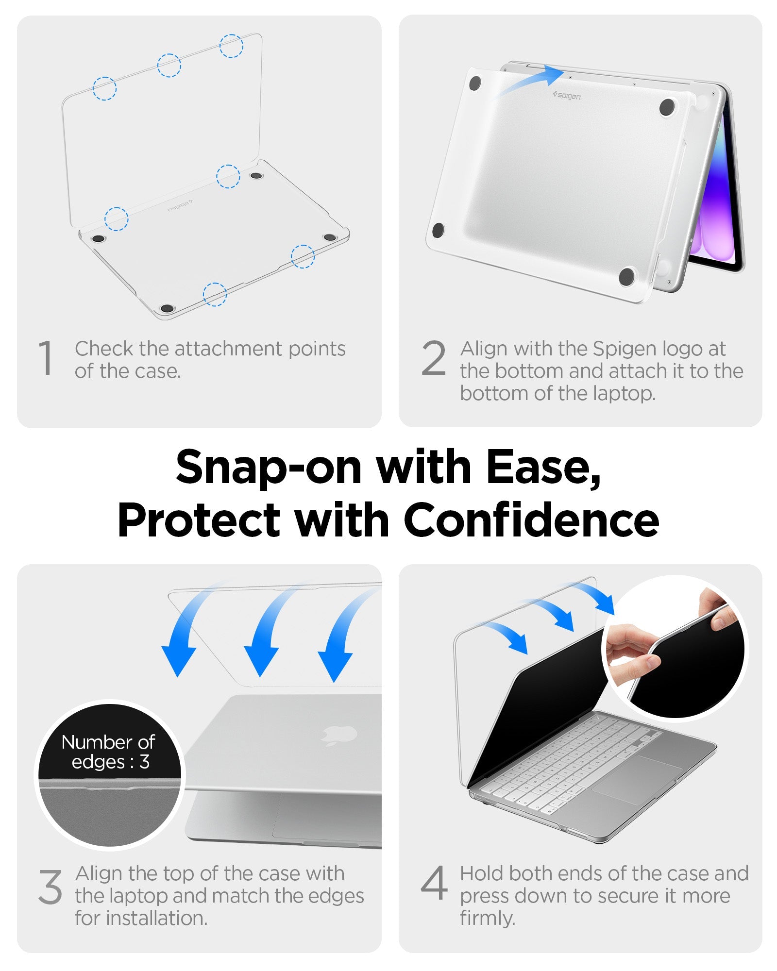 Spigen Air Skin Frost Citrus snap-on installation for MacBook Neo 13-inch