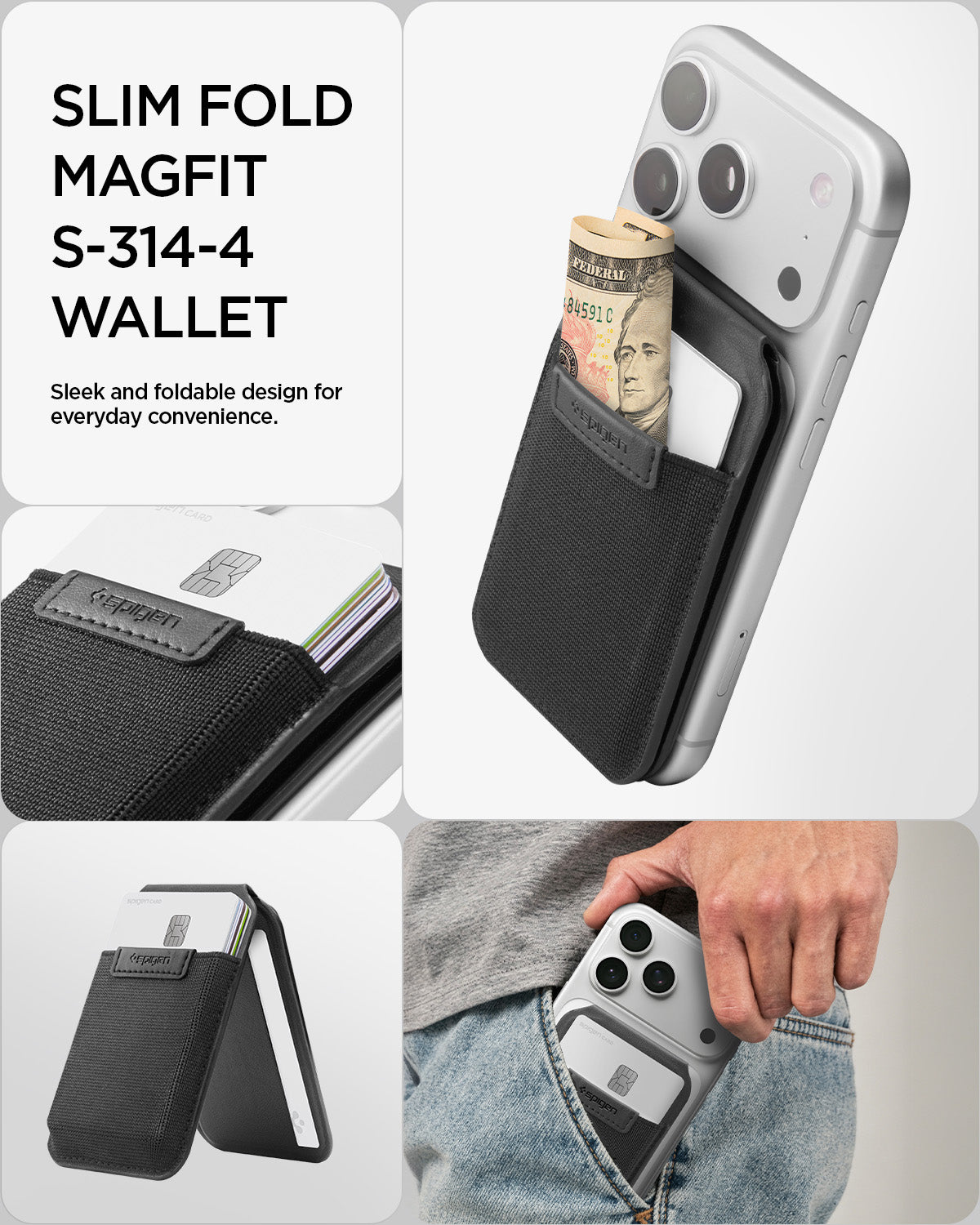 Spigen Slim Fold MagFit S314-4 wallet design overview