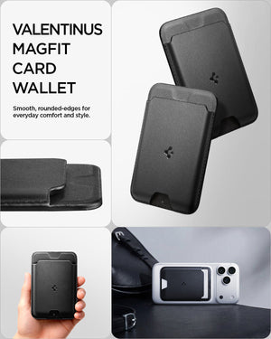 Spigen Valentinus MagFit five-card wallet design and everyday-use details