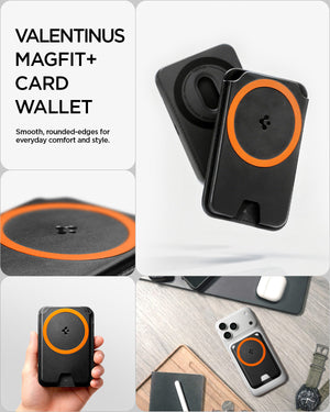 Spigen Valentinus MagFit+ five-card wallet design and everyday-use details