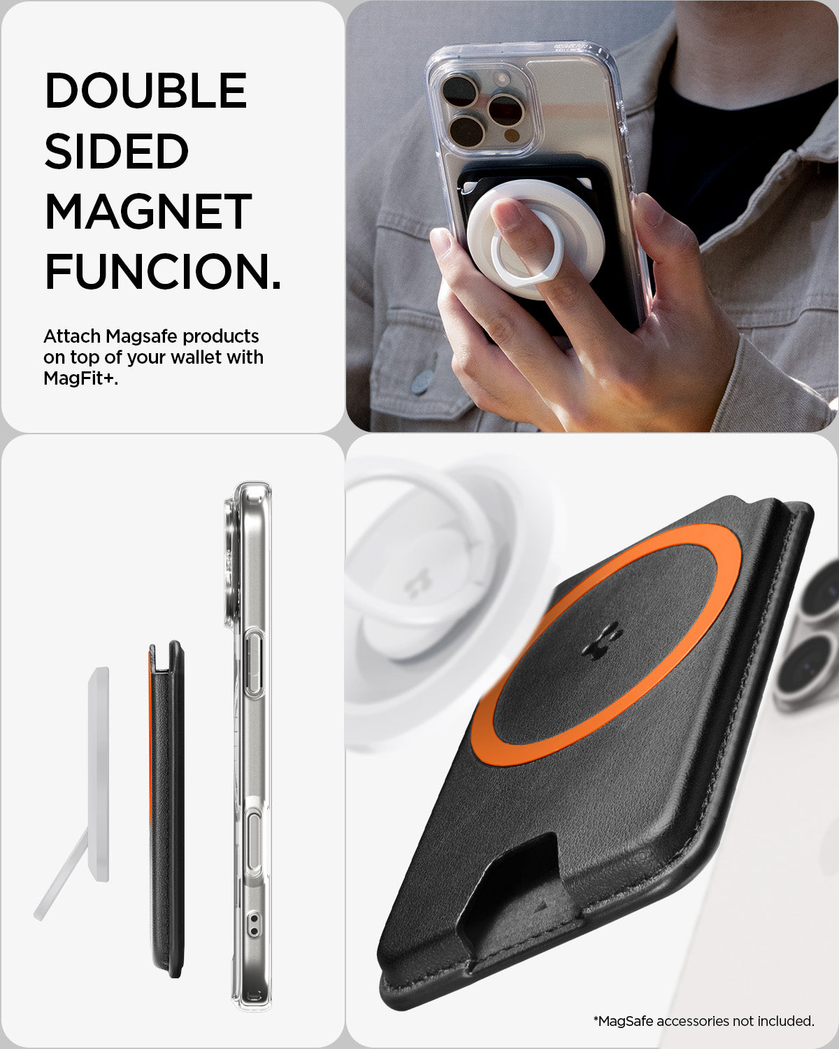 Spigen Valentinus MagFit+ double-sided magnet supporting an outer accessory