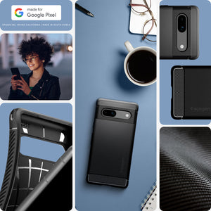 Spigen Google Pixel 7a Case – Rugged Armor — Matte Black Matte Black everyday carry