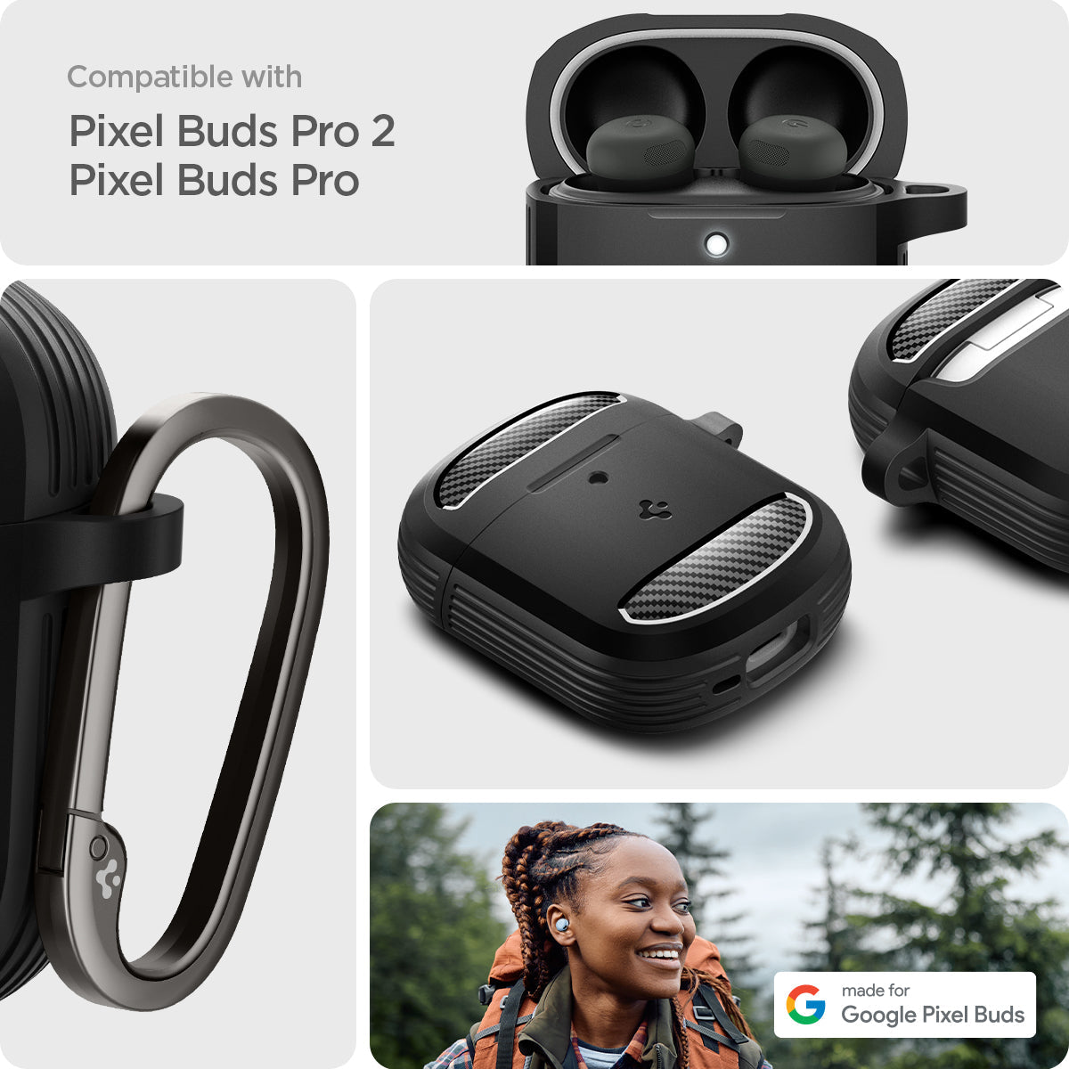 Spigen Pixel Buds Pro 2/1 Case Rugged Armor view 11