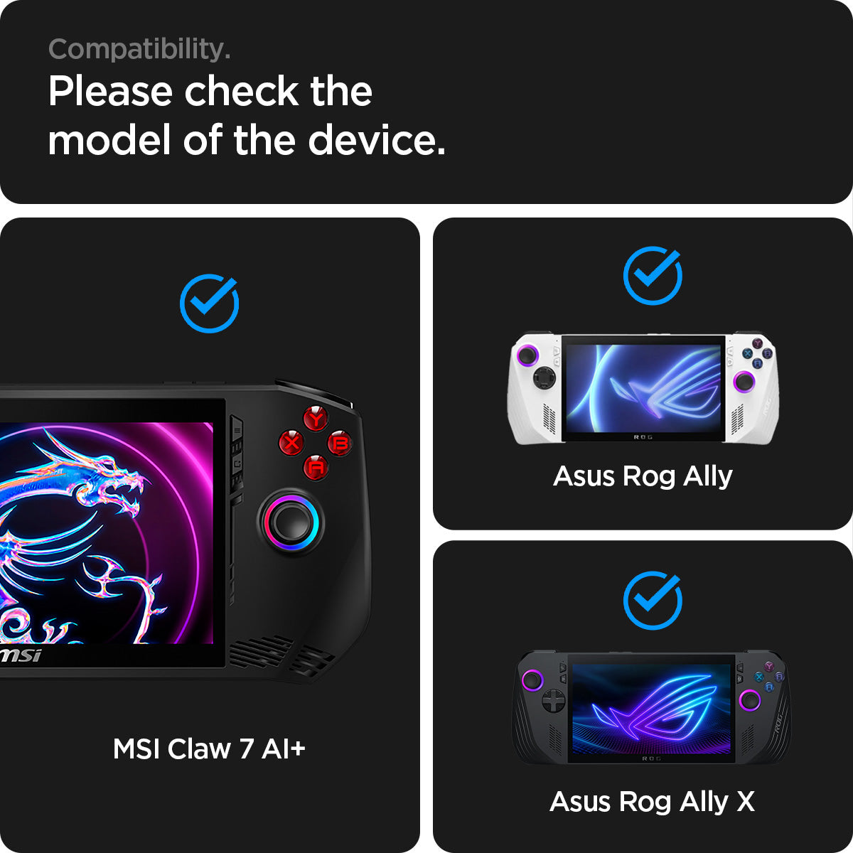 Compatibility guide for MSI Claw 7 AI+, ROG Ally and ROG Ally X