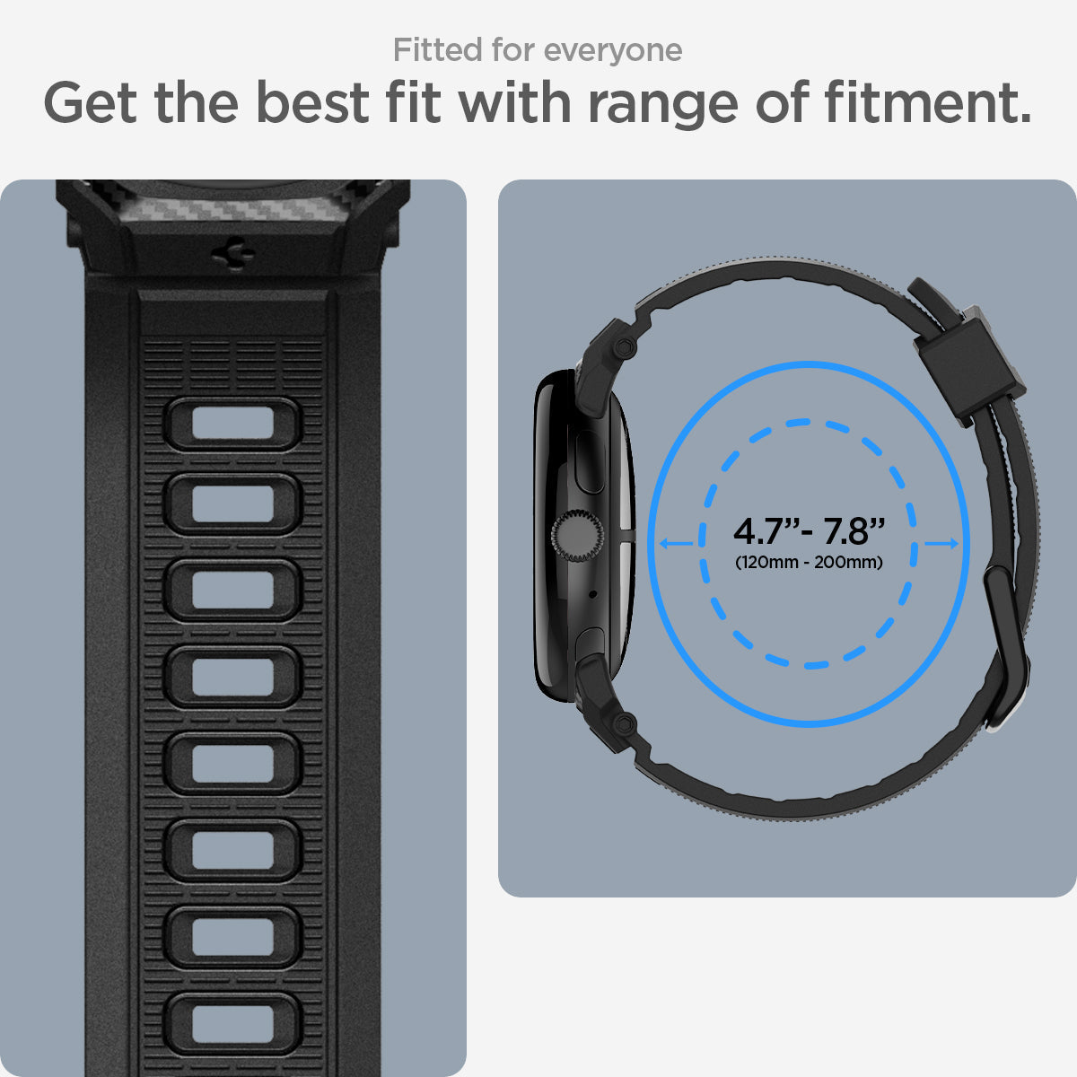 Spigen Google Pixel Watch 5 (41mm) Band – Rugged Band - Matte Black - image 7