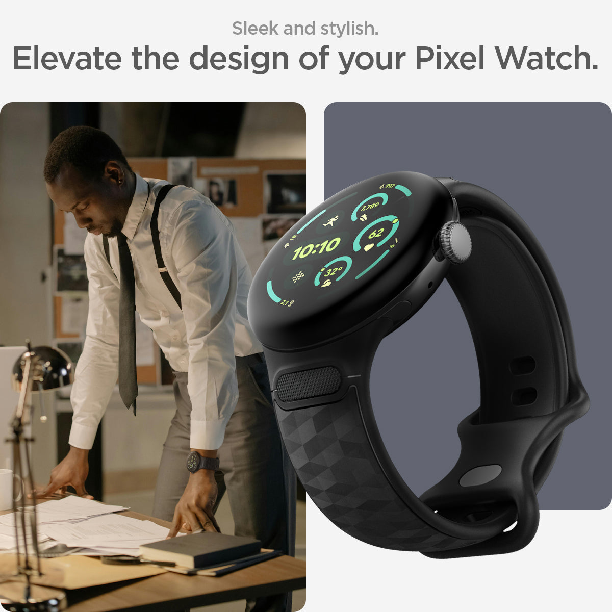 Spigen Google Pixel Watch 5 (45mm) Band – Parallax - Matte Black - official image 11