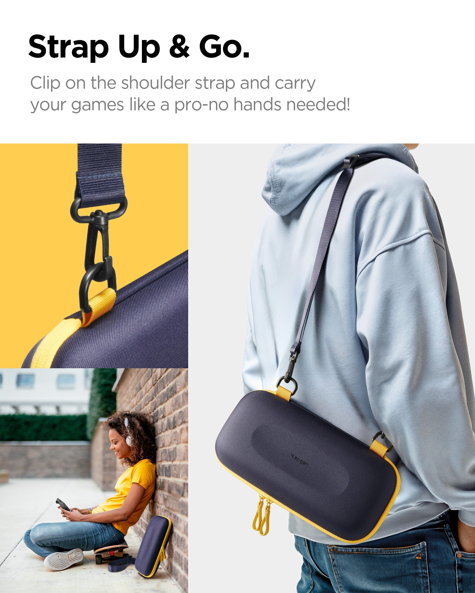 Detachable shoulder strap guide for Spigen Nano Pop Pro