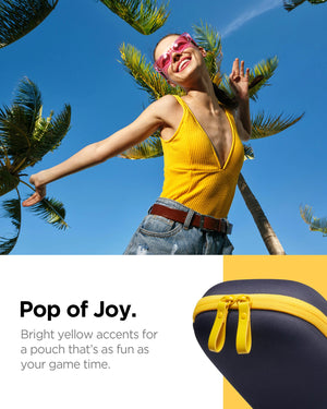 Blueberry Navy and yellow Nano Pop Pro design details