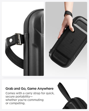 Carry strap details of Spigen Rugged Armor Pro case for Nintendo Switch 2