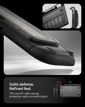 Hybrid defense and grip features of Spigen Snap Switch case