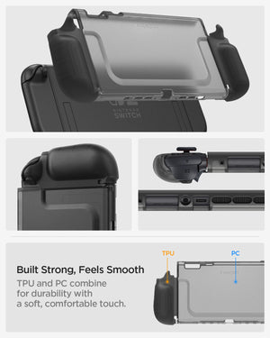 TPU grip and PC back construction of Spigen Ultra Hybrid case