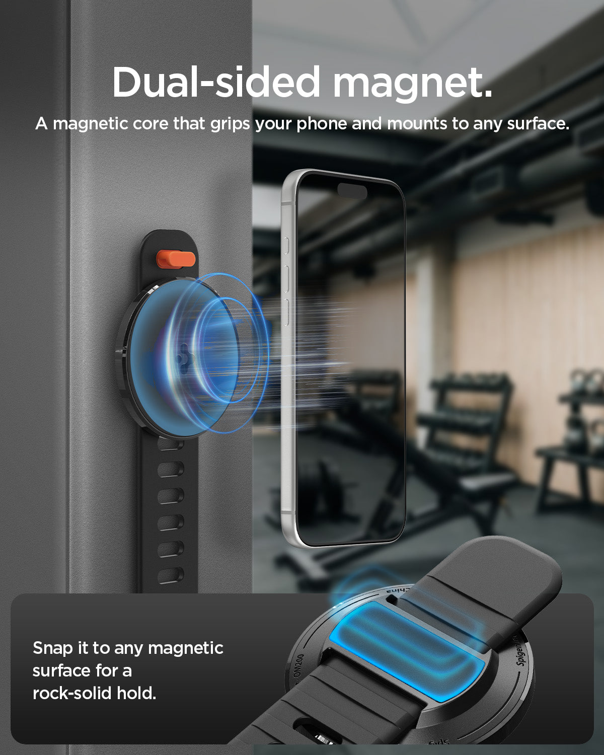 Spigen MagSafe Stroller Phone Mount – OM200 (MagFit) — Black, fit, construction or use view 9