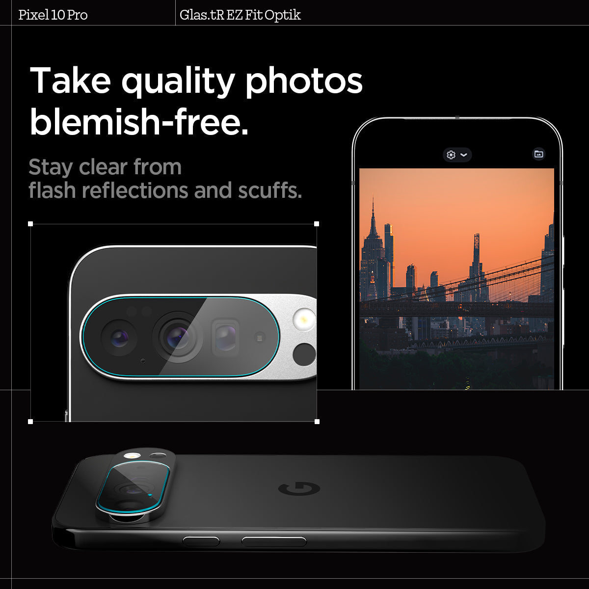 Spigen Pixel 10 Pro Lens Protector Optik EZ Fit (2 Pack) view 13