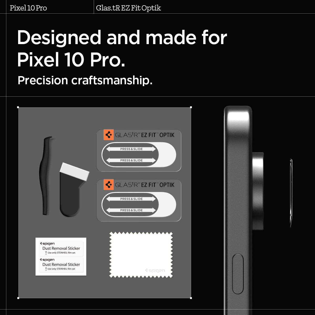 Spigen Pixel 10 Pro Lens Protector Optik EZ Fit (2 Pack) view 14