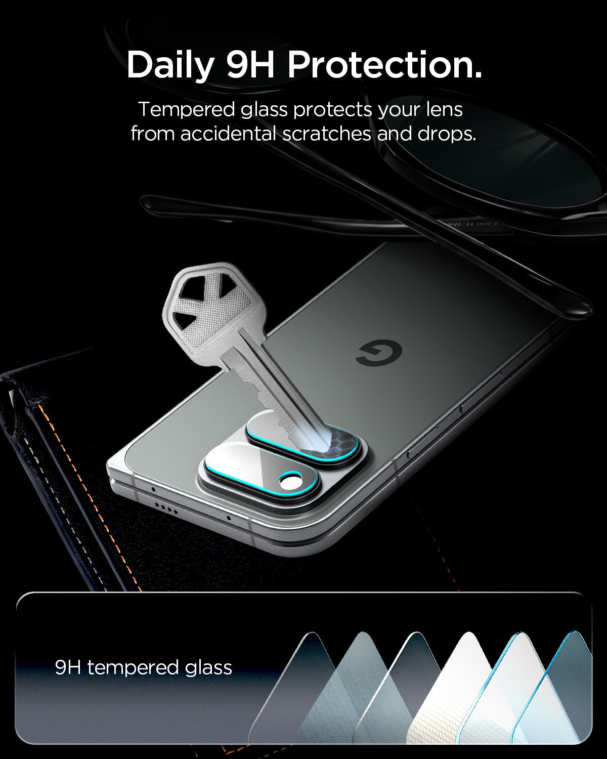 Spigen Optik EZ Fit Pro Camera Lens Protector for Pixel 11 Pro Fold (2 Pack) - Crystal Clear - image 6