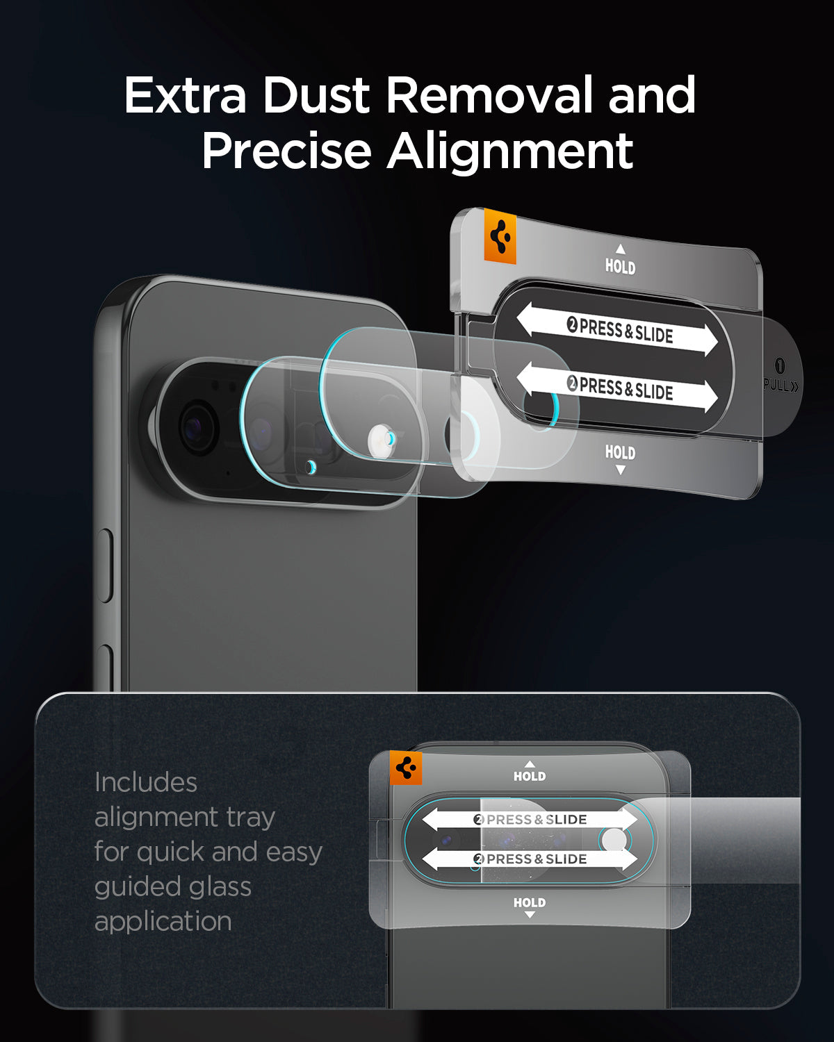 Spigen Optik EZ Fit Pro Camera Lens Protector for Pixel 11 Pro (2 Pack) - Crystal Clear - image 7