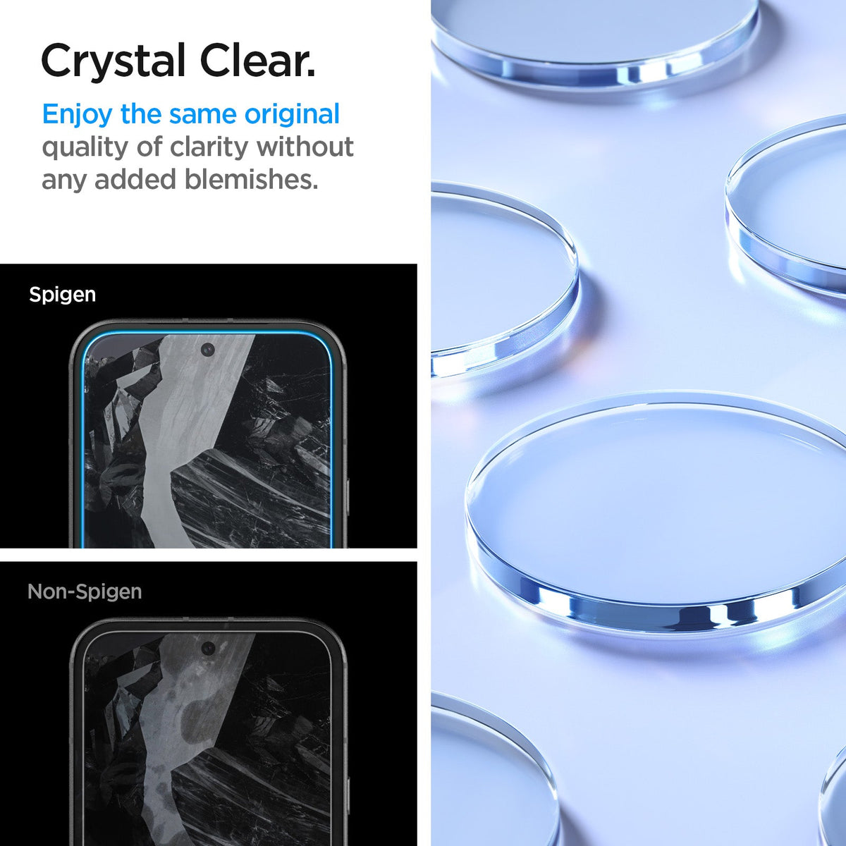 Spigen Google Pixel 8a Screen Protector – GLAS.tR AlignMaster (2 Pack) — Clear detail 11