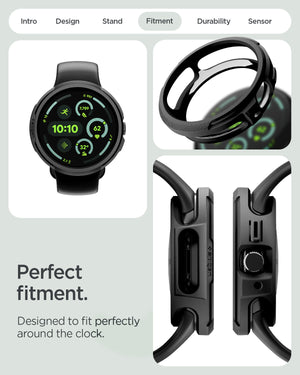 Spigen Google Pixel Watch 5 (45mm) Case + Stand – Liquid Air - Matte Black - official image 7