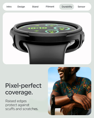 Spigen Google Pixel Watch 5 (45mm) Case + Stand – Liquid Air - Matte Black - official image 8