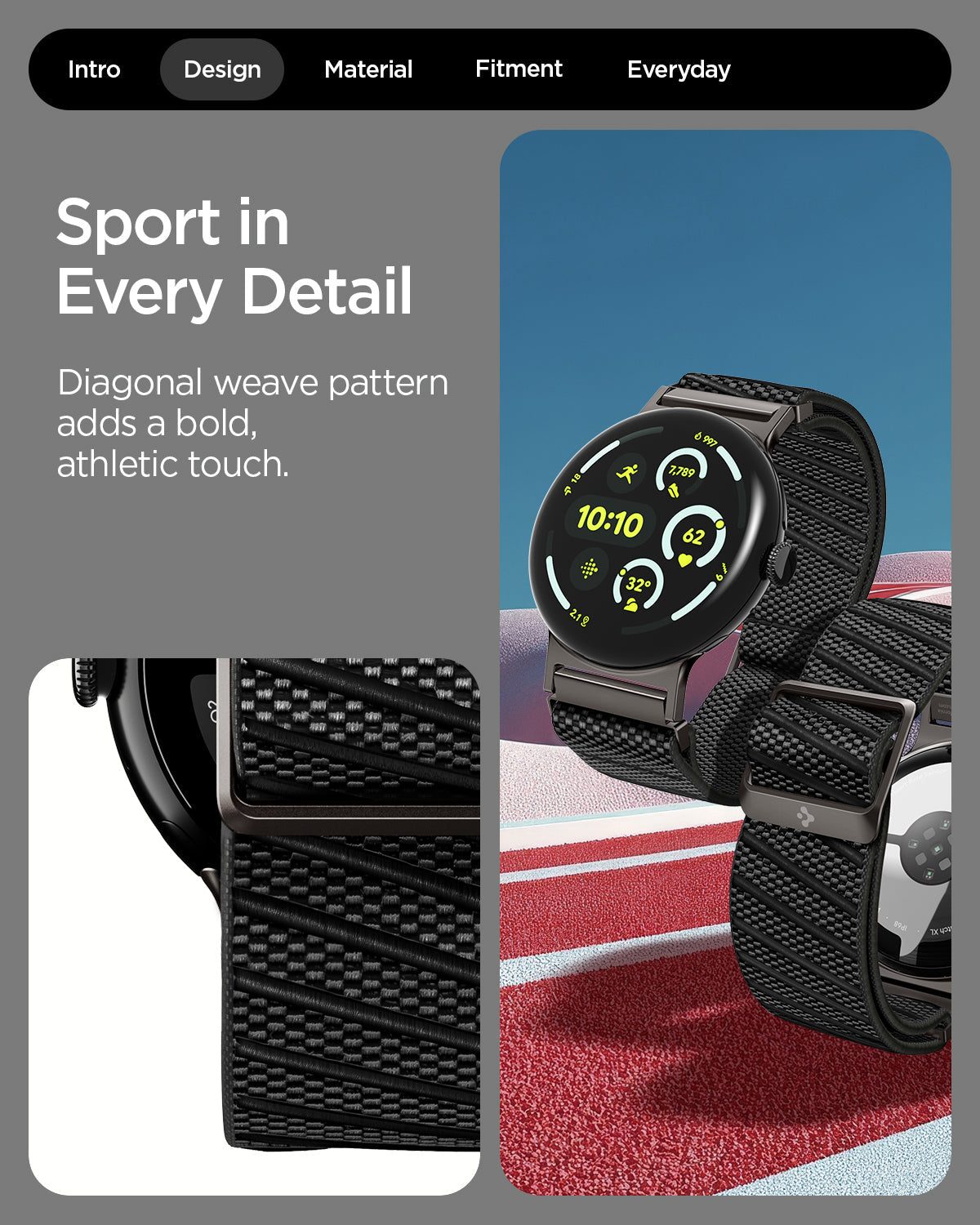 Spigen Google Pixel Watch 5 (41mm) Band – Lite Fit X - Black - official image 10