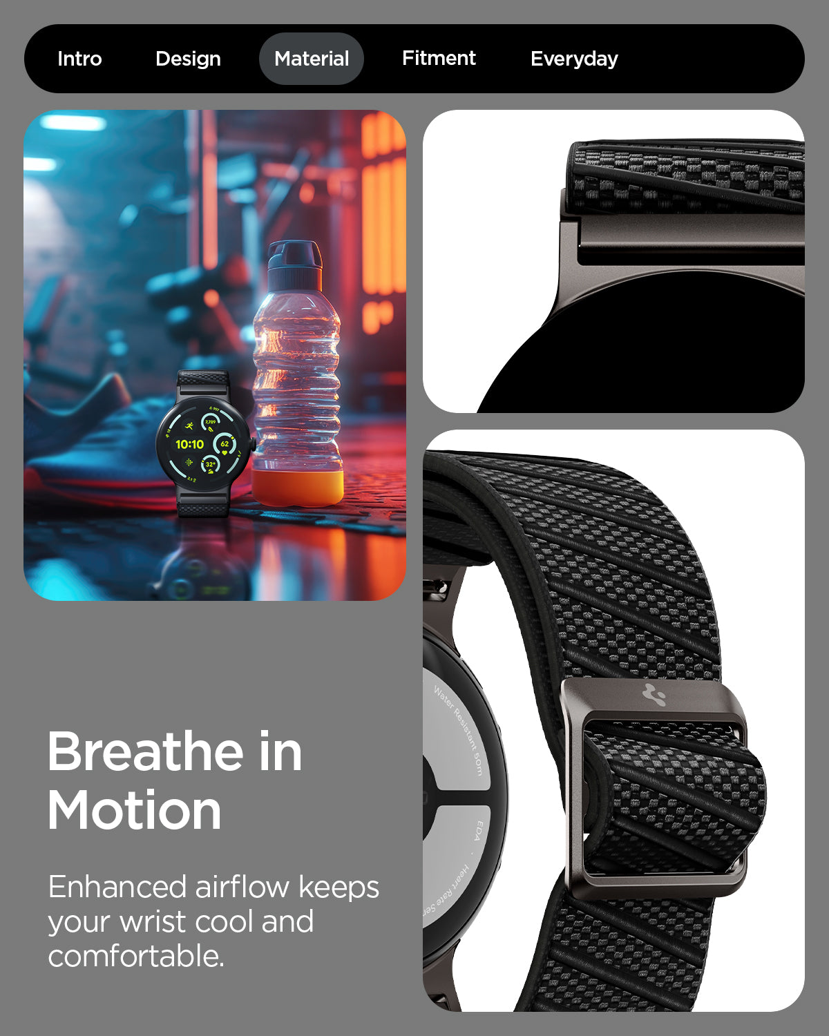 Spigen Google Pixel Watch 5 (45mm) Band – Lite Fit X - Black - image 7