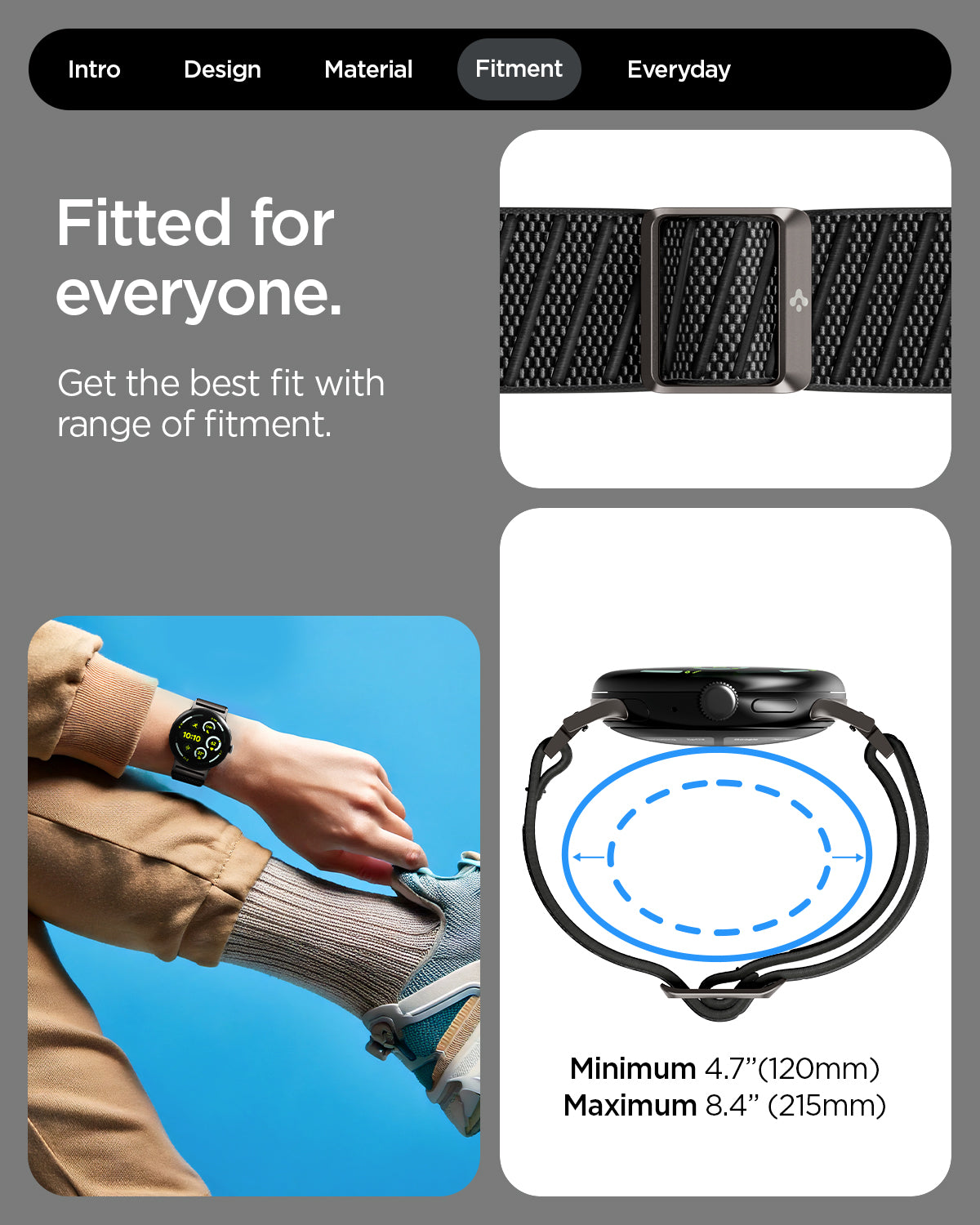Spigen Google Pixel Watch 5 (41mm) Band – Lite Fit X - Black - official image 8