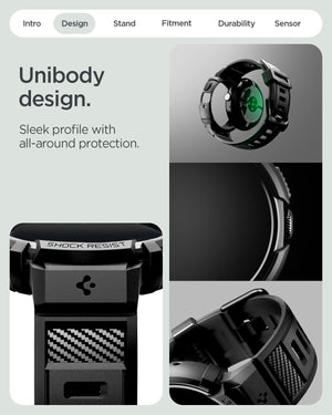Spigen Google Pixel Watch 5 (45mm) Case + Band + Stand – Rugged Armor Pro - Black - official image 11