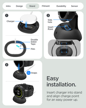Spigen Google Pixel Watch 5 (41mm) Case + Band + Stand – Rugged Armor Pro - Black - official image 10