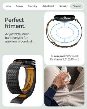 Spigen Google Pixel Watch 5 (45mm) Band – Athlex Air - Active Black Orange - official image 10