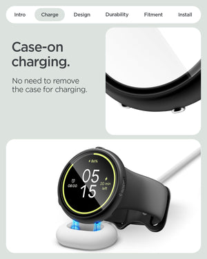 Spigen Google Pixel Watch 5 (45mm) Case + Screen Protector – Thin Fit 360 - Black - official image 13