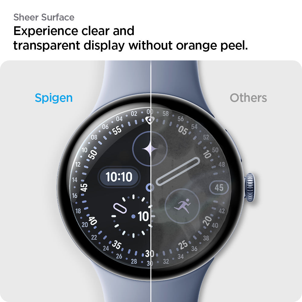 Spigen Pixel Watch 4/3 (45mm) Screen Protector EliteShield EZ Fit (2 Pack) view 4
