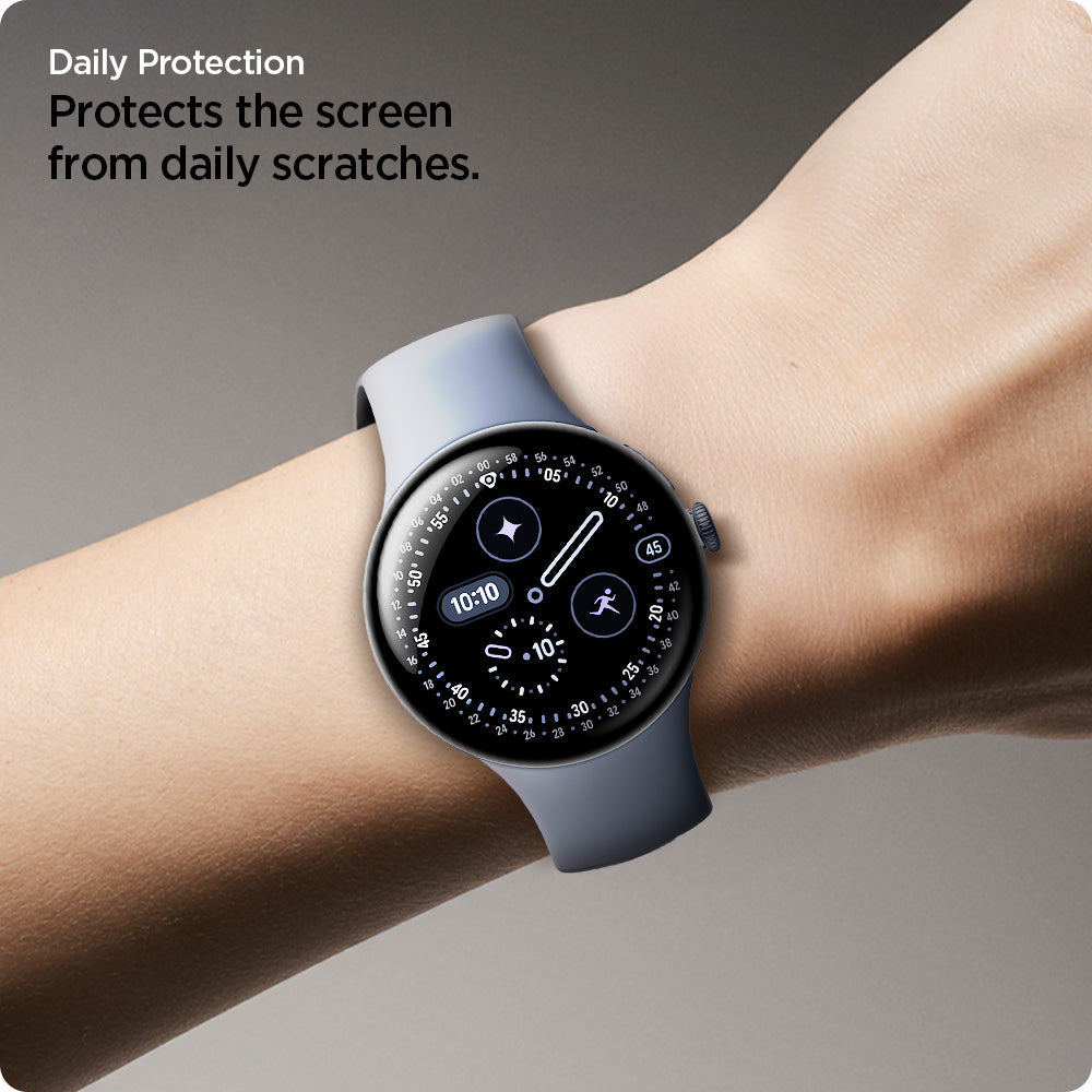 Spigen Pixel Watch 4/3 (45mm) Screen Protector EliteShield EZ Fit (2 Pack) view 5