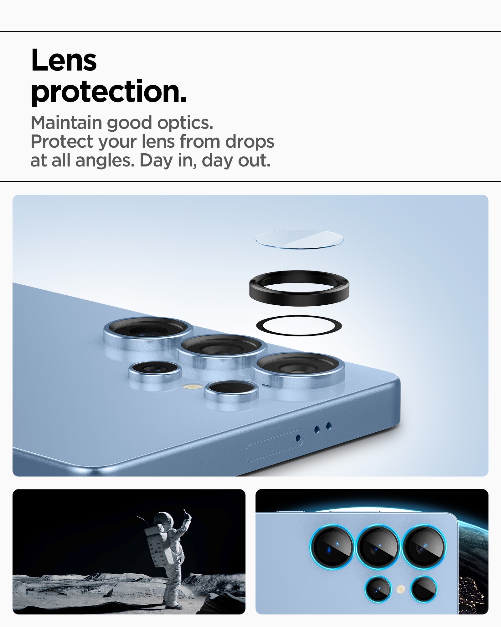 Spigen Galaxy S25 Ultra Lens Protector Glas.tR EZ Fit Optik Pro HD (2 Pack) view 10
