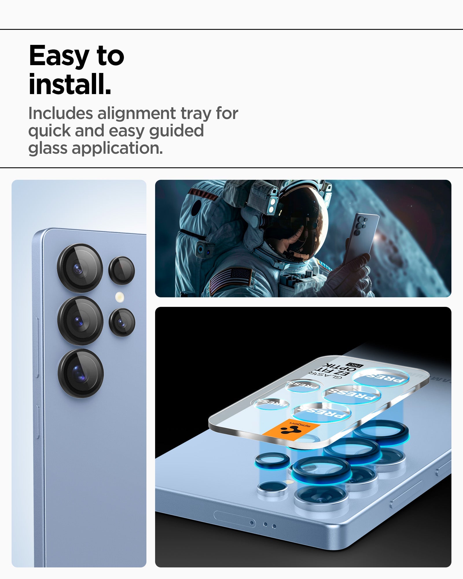 Spigen Galaxy S25 Ultra Lens Protector Glas.tR EZ Fit Optik Pro HD (2 Pack) view 12