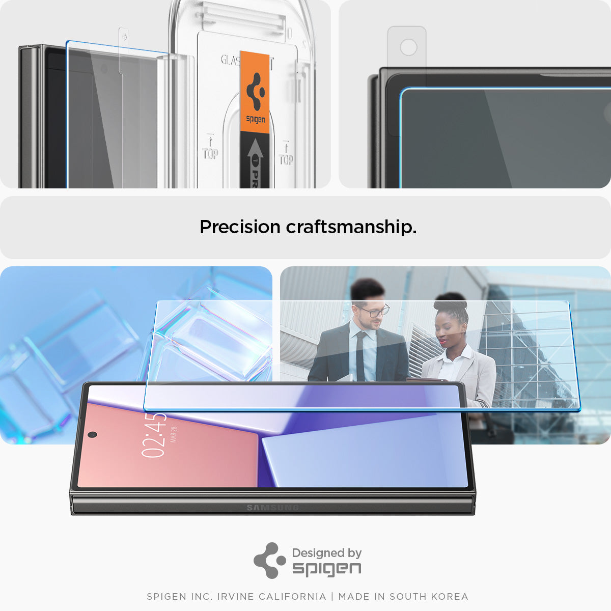 Spigen Galaxy Z Fold 6 Screen Protector GLAS.tR EZ Fit (2 Pack) view 14