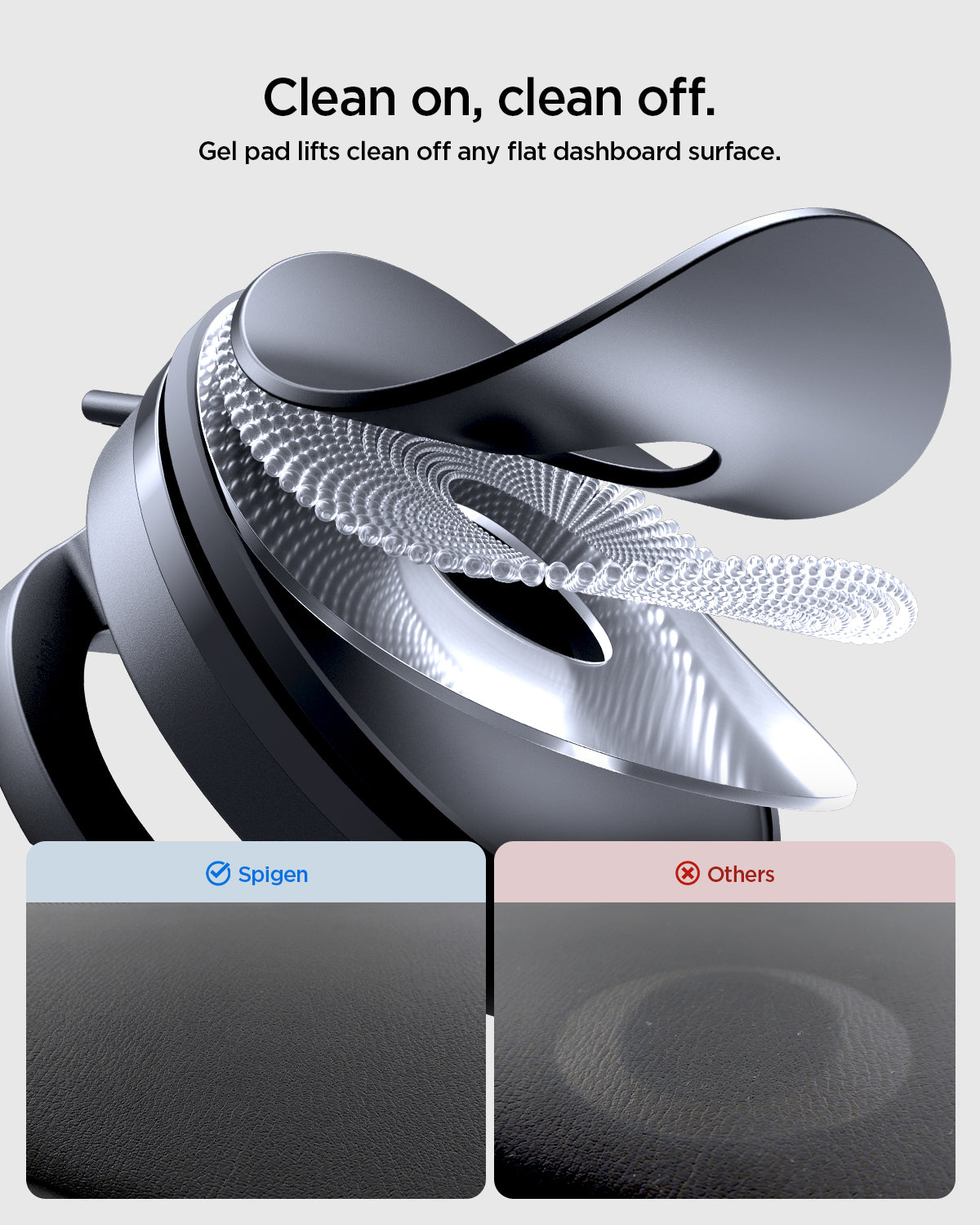 Fold-down design of Spigen STIK STK100 car mount