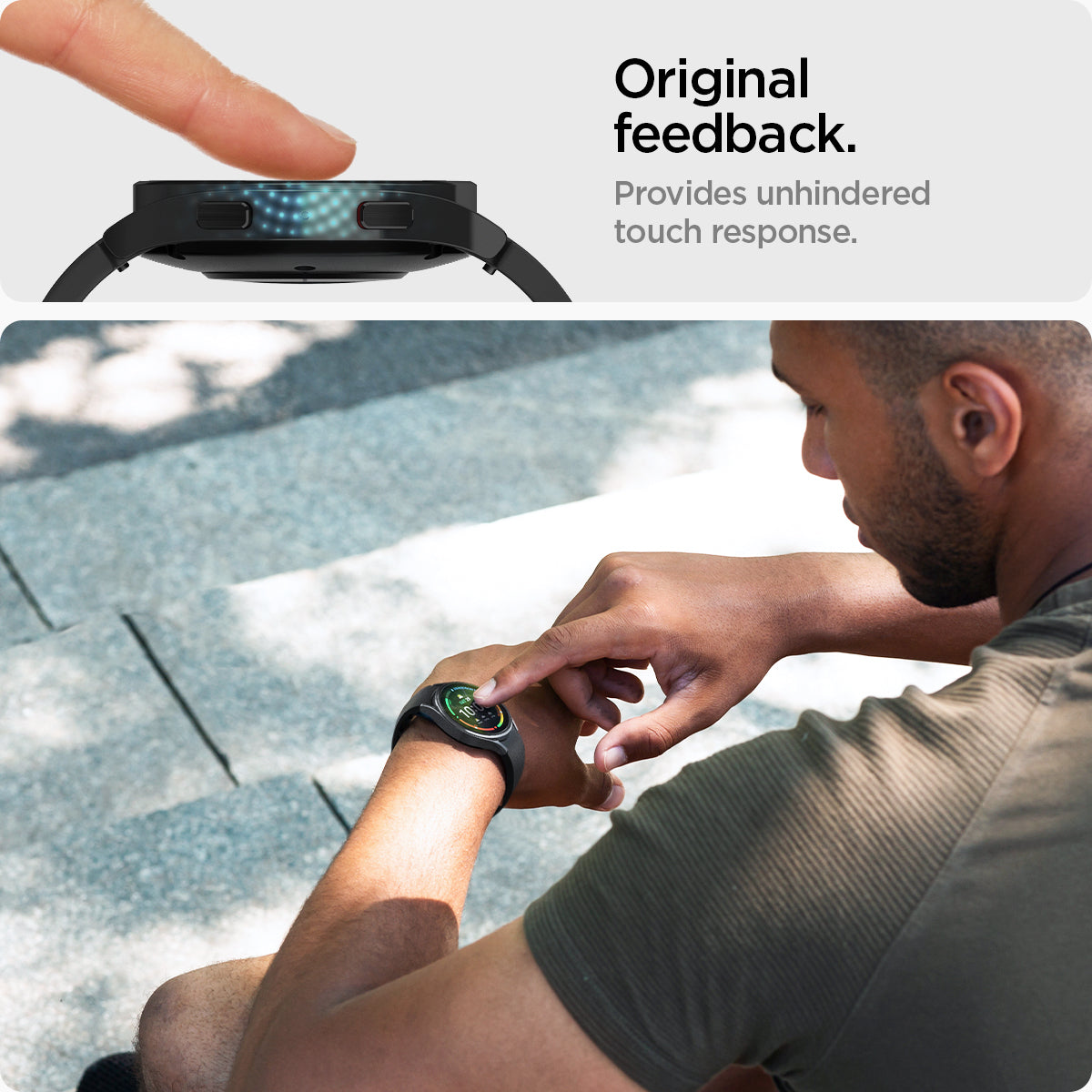 Spigen Galaxy Watch 5/4 (44mm) Screen Protector GLAS.tR EZ Fit (2 Pack) view 4