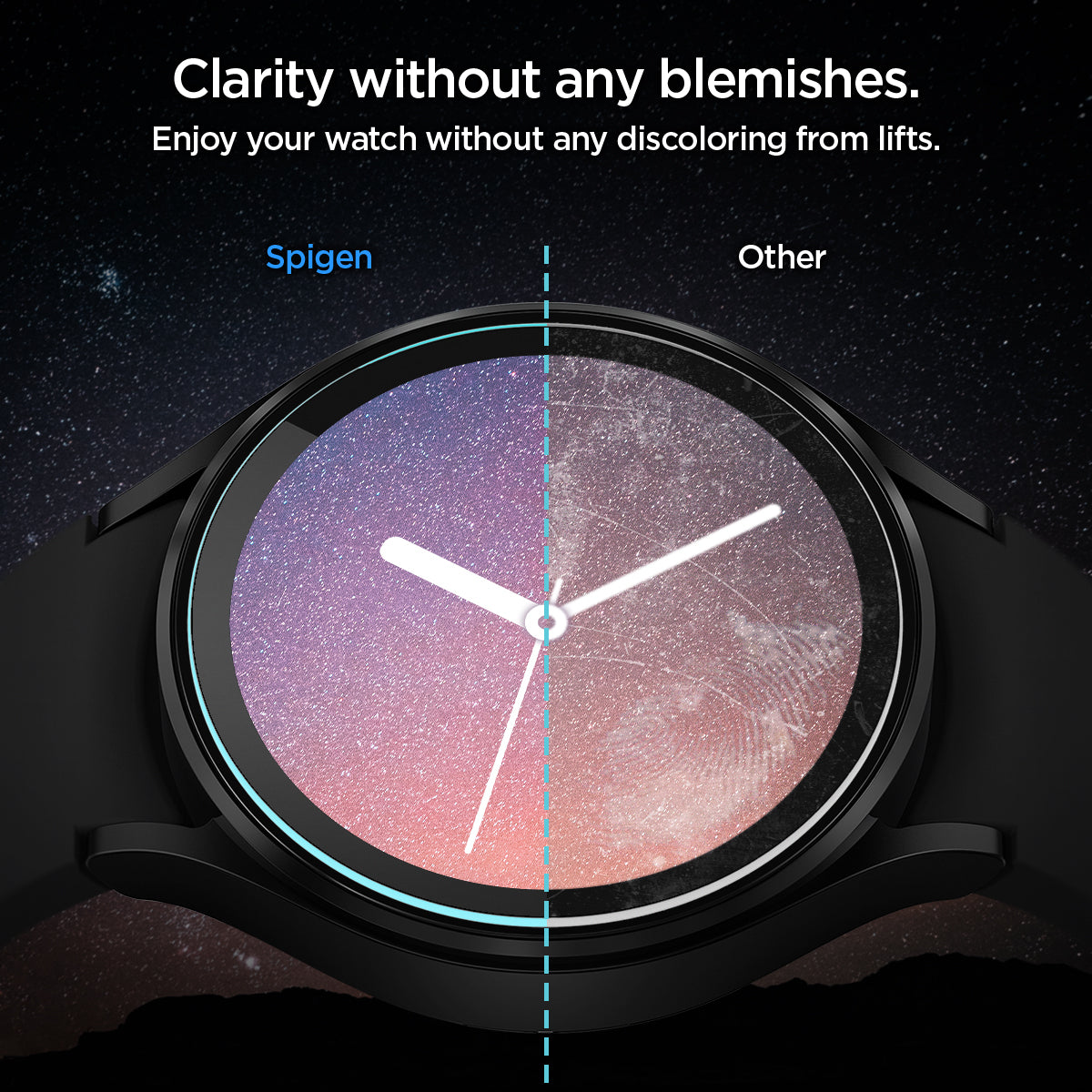 Spigen Galaxy Watch 5/4 (44mm) Screen Protector GLAS.tR EZ Fit (2 Pack) view 5