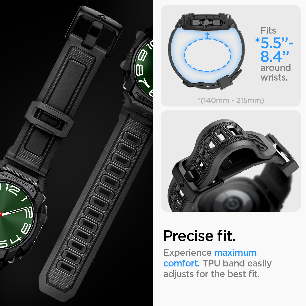 Spigen Galaxy Watch Ultra 47mm (2025/2024) Case + Case Rugged Armor Pro view 14