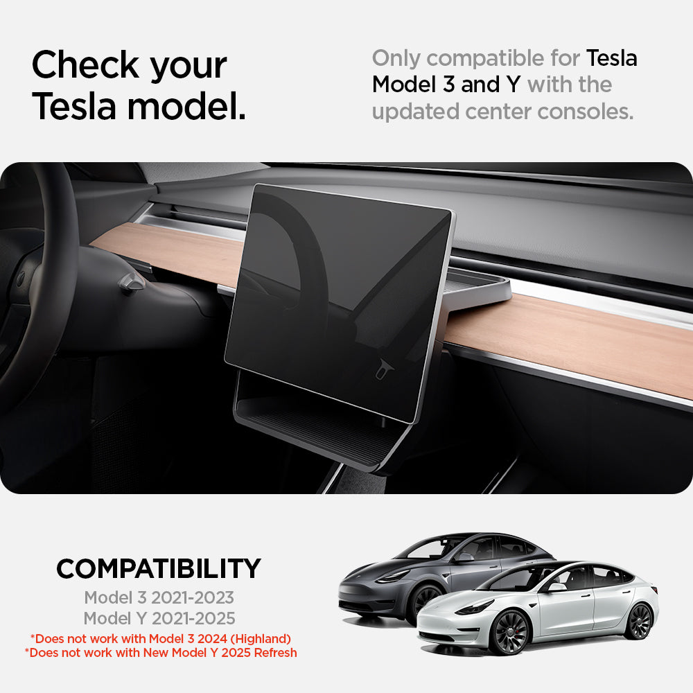 Spigen Tesla Model 3 2017–2023 / Model Y 2020–2024 Under Screen Organizer – official image 4