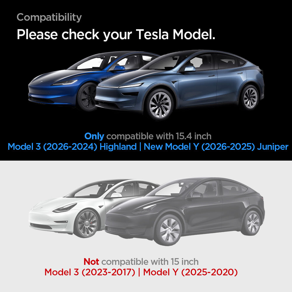 Spigen Tesla Model 3 / Model Y Screen Protector (15.4") Screen Protector GLAS.tR EZ Fit Anti-Glare view 4