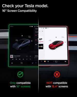 Spigen Tesla Model Y Screen Protector (16“) Screen Protector GLAS.tR EZ Fit AluminaCore Anti-Glare view 12
