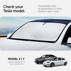 Spigen Tesla Model 3 / Model Y CryoShade Windshield Sunshade – official detail 3