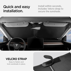 Spigen Tesla Model 3 / Model Y CryoShade Windshield Sunshade – official detail 8