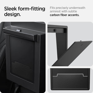 Spigen Tesla legacy hidden storage box concealed compartment detail