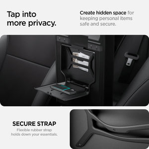 Spigen Tesla hidden storage box one-tap opening detail