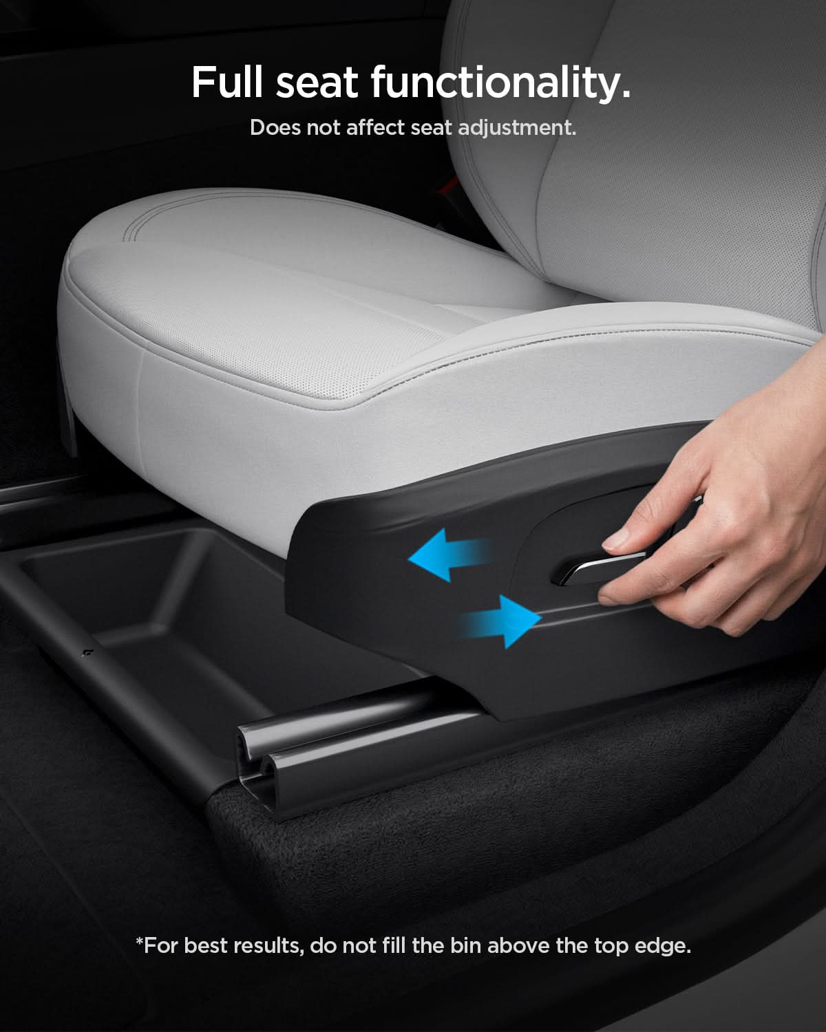 Tesla Model Y Juniper seat movement clearance with the TO222J organizer installed