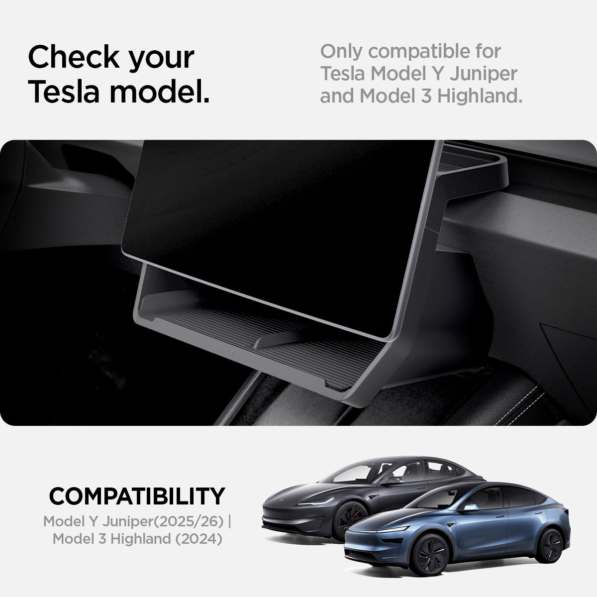 Spigen Tesla Model 3 Highland / Model Y Juniper Under Screen Organizer – official image 4
