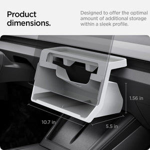 Dimensions of Spigen TO227H White under-screen organizer